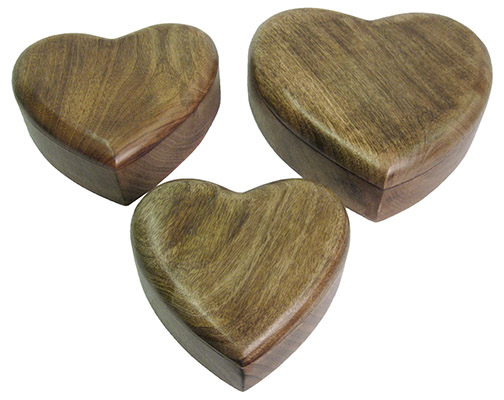 Plain Heart Shaped Boxes Set Of 3 Large - Click Image to Close